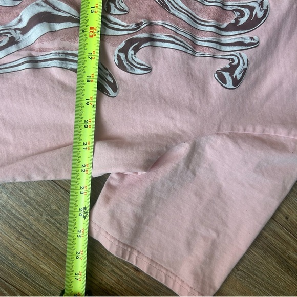 Aelfric Eden Metalic Pink Graphic Tees Men Y2k Oversized T Shirt Size L - Picture 4 of 8